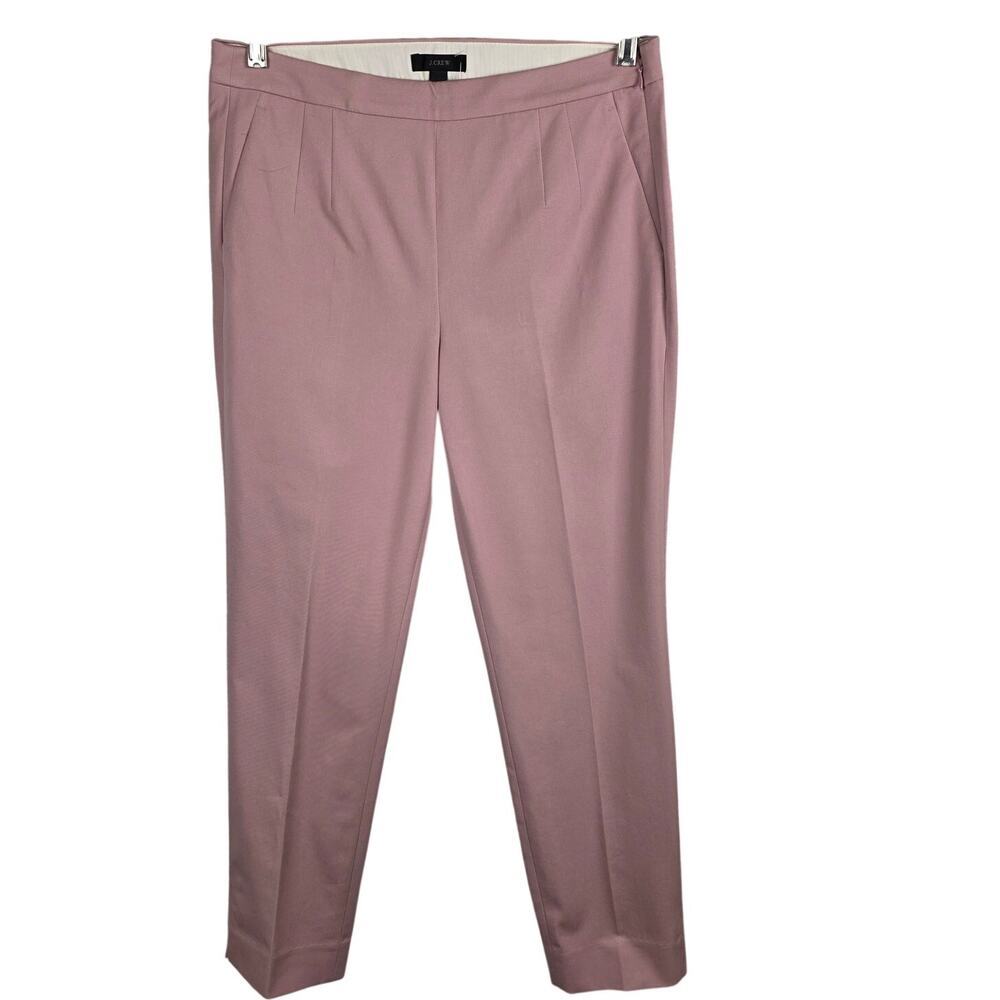 J. Crew Cameron Slim Crop Pant Size 6 Pink NWT Four Season Stretch Tapered New